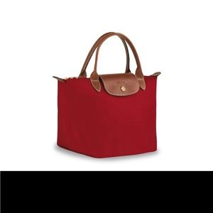 Longchamp Le Pliage small tote in red. Brand new, never used
